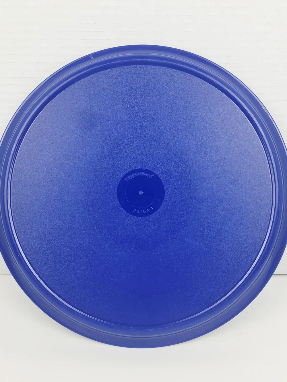 Tupperware 2217B Acrylic Preludio Bowl Clear Blue Stripe 3.5L/4 Qt w/Lid 2676A